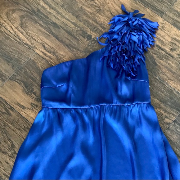 Blue one shoulder dress - Picture 1 of 3
